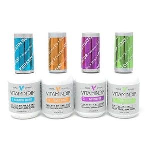 Triple Vitamin Dip Liquid Nail Dip Powder 4 Bottles Bond Gel Base Activator Top